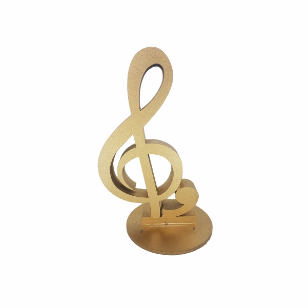 Nota musical dourada modelo 3